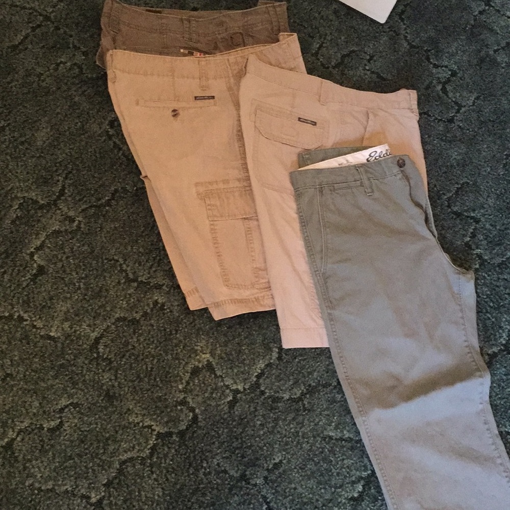 MENS SIZE 33 waist 3 pair shorts, one slacks